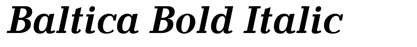 Baltica Bold Italic